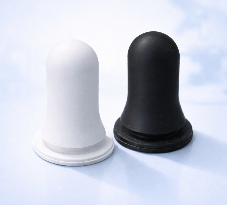 Bulbos. Silicone, nitrílico e borracha para diferentes aplicações.